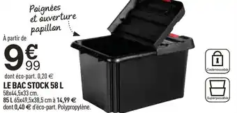 Centrakor Le Bac Stock 58 L offre