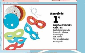 Auchan Foire Aux Loisirs Creatifs offre