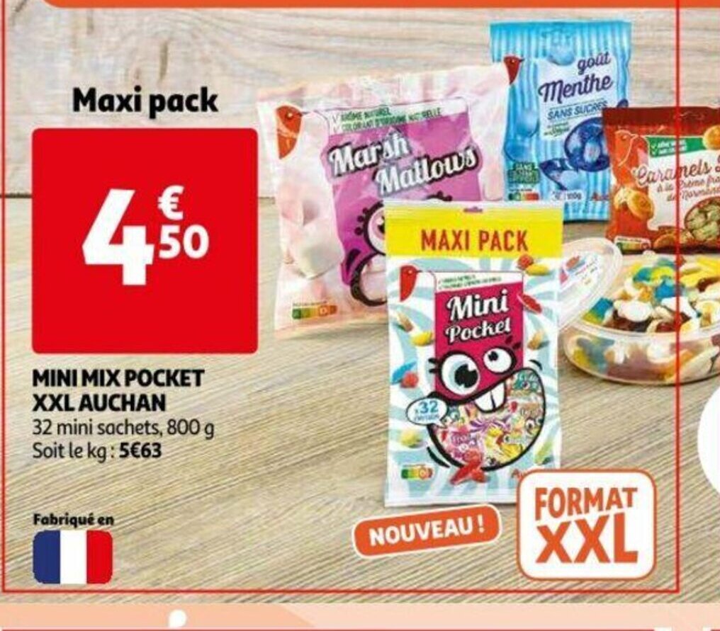 Promo Mini Mix Pocket XXL Auchan chez Auchan