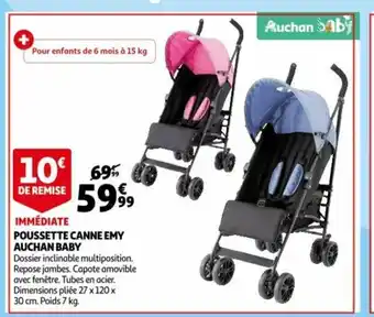 Auchan Pousette Canne Emy Auchan Baby offre