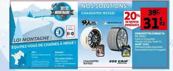 Auchan Chausettes A Neige T6 offre