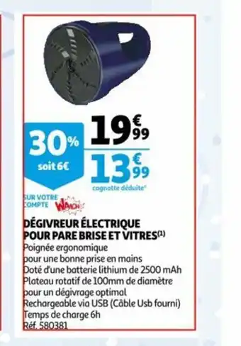 Auchan Degivreur Electrique Pour Pare Brise Et Vitres offre