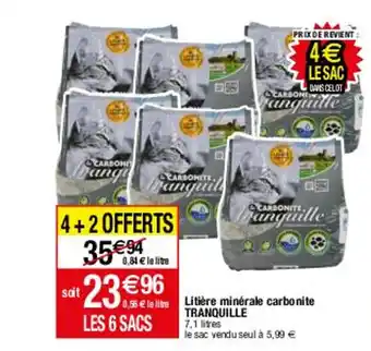 Litiere Minerale Carbonite Tranquille