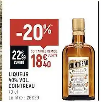 Spar Liqueur 40% vol. cointreau offre