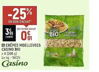 Spar Crêpes moelleuses casino bio offre