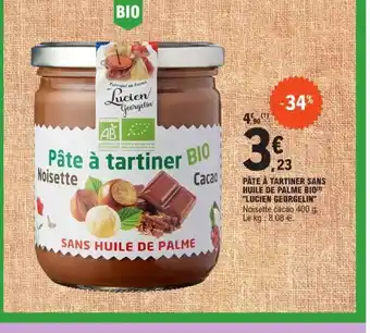 E.Leclerc Pâte à Tartiner Sans Huile de Palme Bio Lucien Georgelin offre