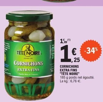 E.Leclerc Cornichons Extra Fins Tete Noire offre