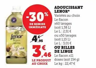 U Express Adoucissant lenor offre