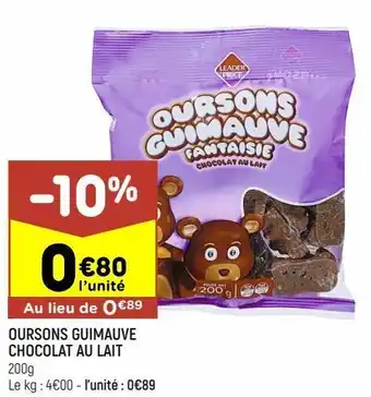 Leader Price Chocolats offre