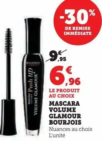 Super U Mascara volume glamour bourjois offre