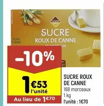 Leader Price Sucre roux offre