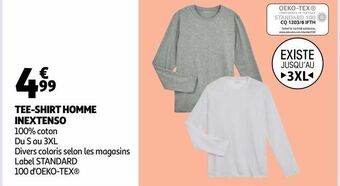 Auchan Tee-shirt homme inextenso offre