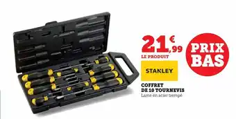 Super U Coffret de 10 tournevis offre