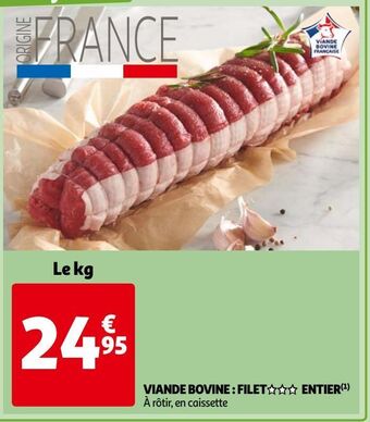 Auchan Viande bovine : filet §§§ entier offre