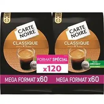 Auchan Le lot de 120 dosettes carte noire offre