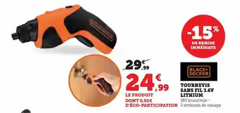 Tournevis  sans fil 3.6v  lithium