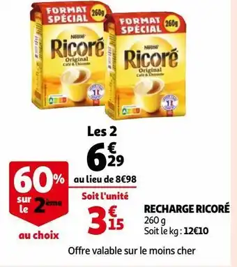 Auchan Recharge ricoré offre