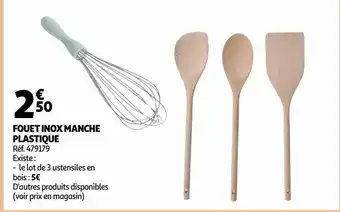 Fouet inox manche plastique