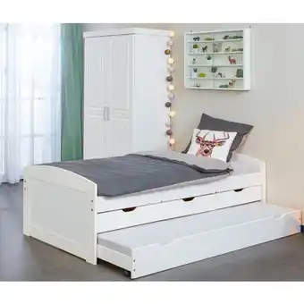 Auchan Lit gigogne 2 couchages 90x190 cm + 3 tiroirs ull offre