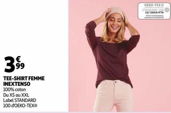 Auchan Tee-shirt femme inextenso offre