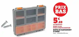 Super U Boîte de rangement 9 cases offre
