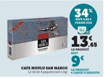 Hyper U Cafe moulu san marco offre