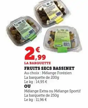 Hyper U Fruits secs bassinet offre