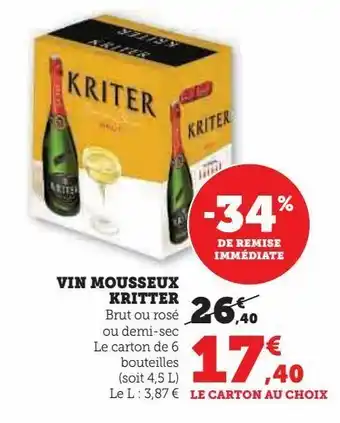 Hyper U Vin mousseux kritter offre