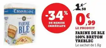 Super U Farine de ble 100% breton treblec offre