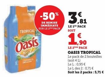 Super U Oasis tropical offre