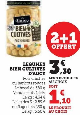 Super U Legumes bien cultives d'aucy offre