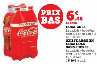 Super U Coca cola offre