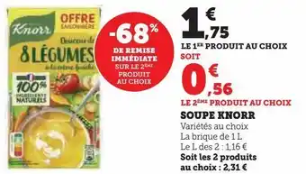Super U Soupe knorr offre