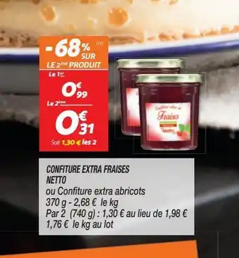 Netto Confiture extra fraises netto offre