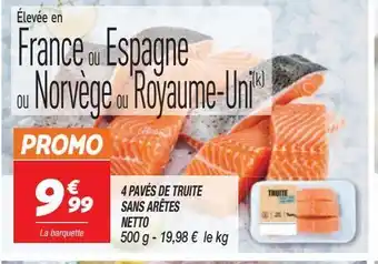 Netto 4 paves de truite sans aretes netto offre