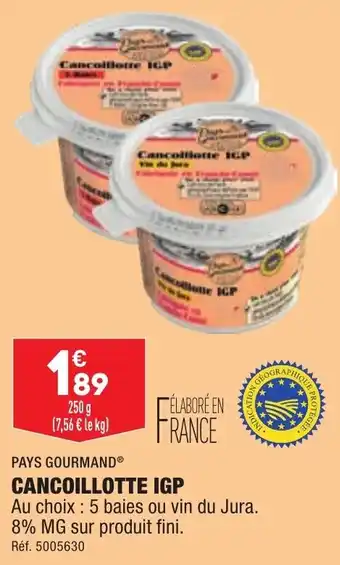 ALDI Cancoillotte igp offre