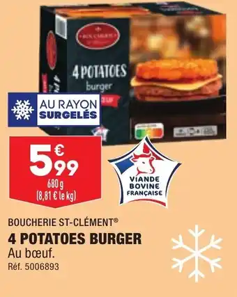 4 potatoes burger