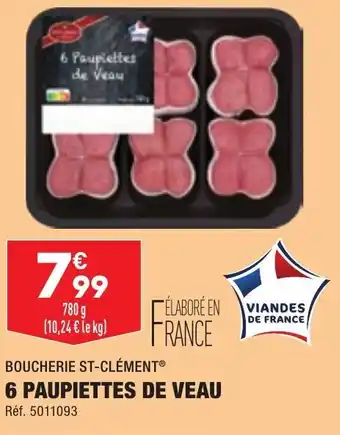 ALDI 6 paupiettes de veau offre