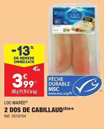ALDI 2 dos de cabillaud offre