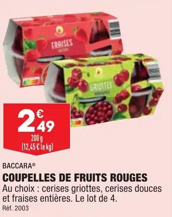Coupelles de fruits rouges