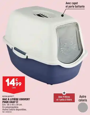 ALDI Bac a litiere couvert pour chat offre