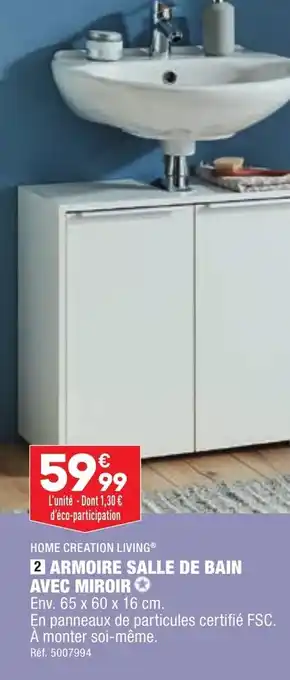 Armoire salle de bain avec miroir