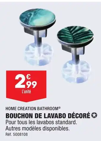 ALDI Bouchon de lavabo décoré offre