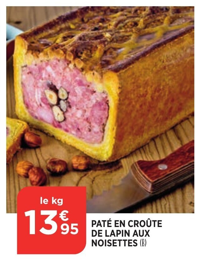 Promo Paté en croûte de lapin aux noisettes chez Bi1