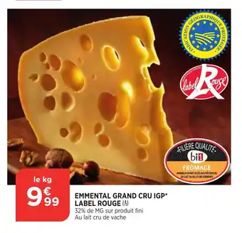Bi1 Emmental grand cru igp label rouge offre