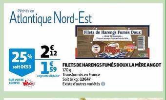 Filets de harengs fumés doux la mère angot