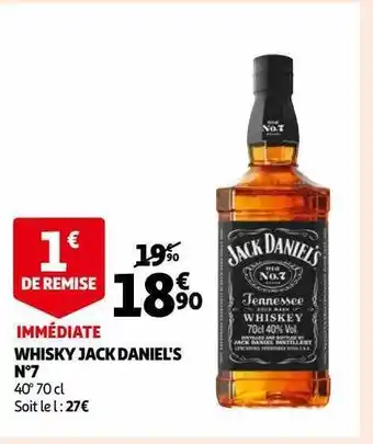 Auchan Whisky jack daniel's n°7 offre