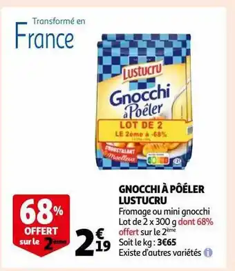 Auchan Gnocchi à poêler lustucru offre