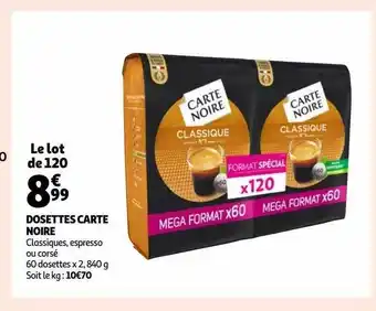 Auchan Dosettes carte noire offre