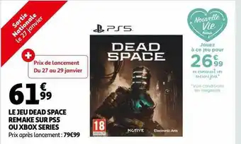 Auchan Le jeu dead space remake sur ps5 ou xbox series offre